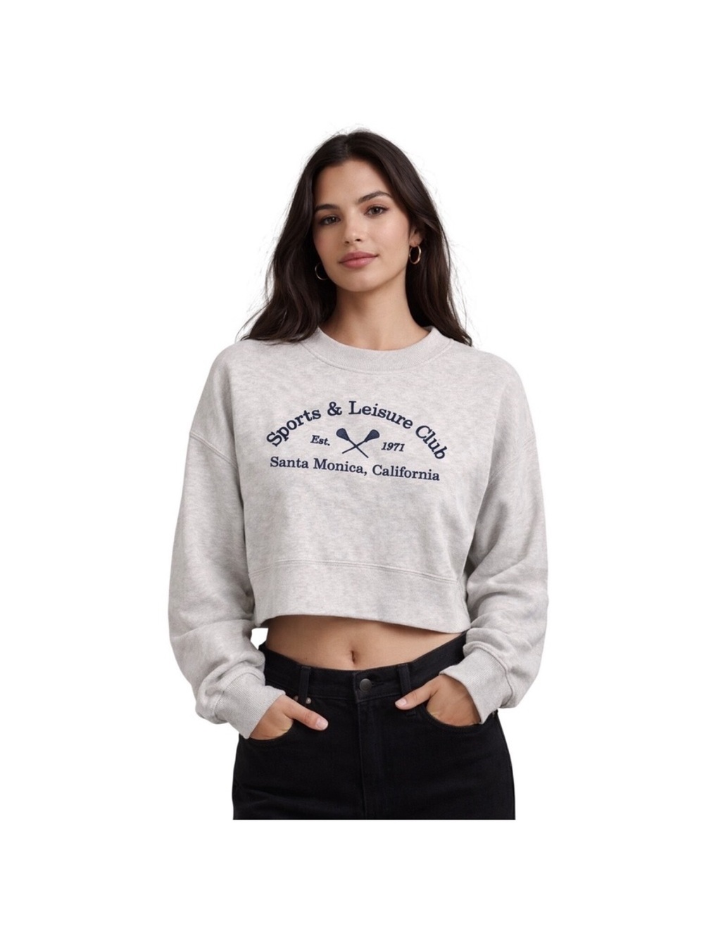 Abercrombie & Fitch Sports & Leisure Club Santa Monica Sweatshirt Grey xs